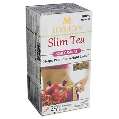 slide 1 of 1, Hyleys Slim Tea - Pomegranate, 25 ct