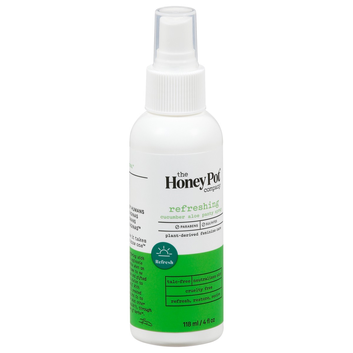 slide 5 of 12, The Honey Pot Refreshing Cucumber Aloe Panty Spray 4 fl oz, 4 fl oz