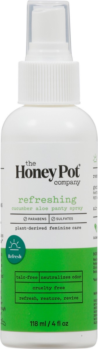 slide 2 of 12, The Honey Pot Refreshing Cucumber Aloe Panty Spray 4 fl oz, 4 fl oz