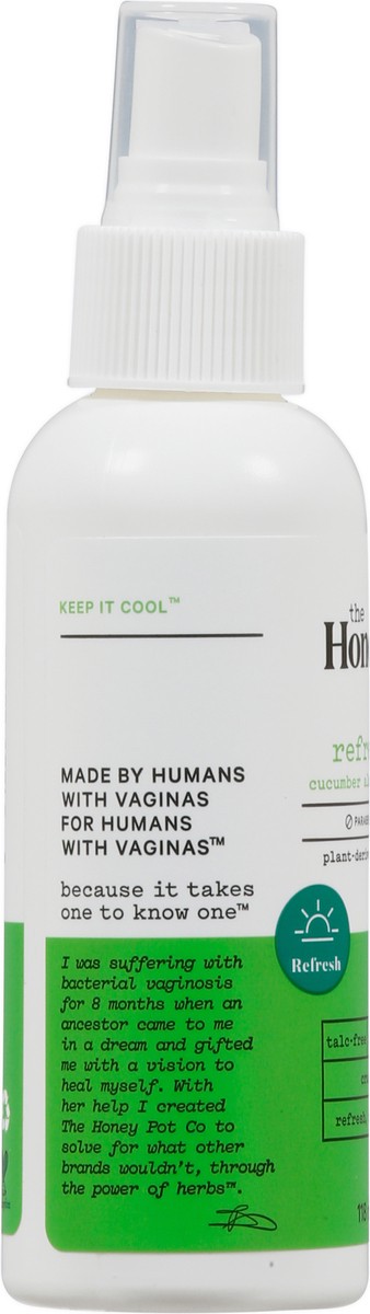 slide 3 of 12, The Honey Pot Refreshing Cucumber Aloe Panty Spray 4 fl oz, 4 fl oz