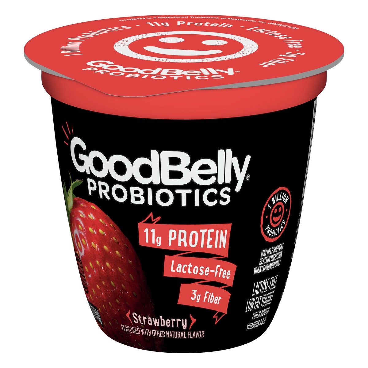 slide 3 of 9, GoodBelly Probiotics Lactose Free Low Fat Strawberry Yogurt 5.3 oz, 5.3 oz