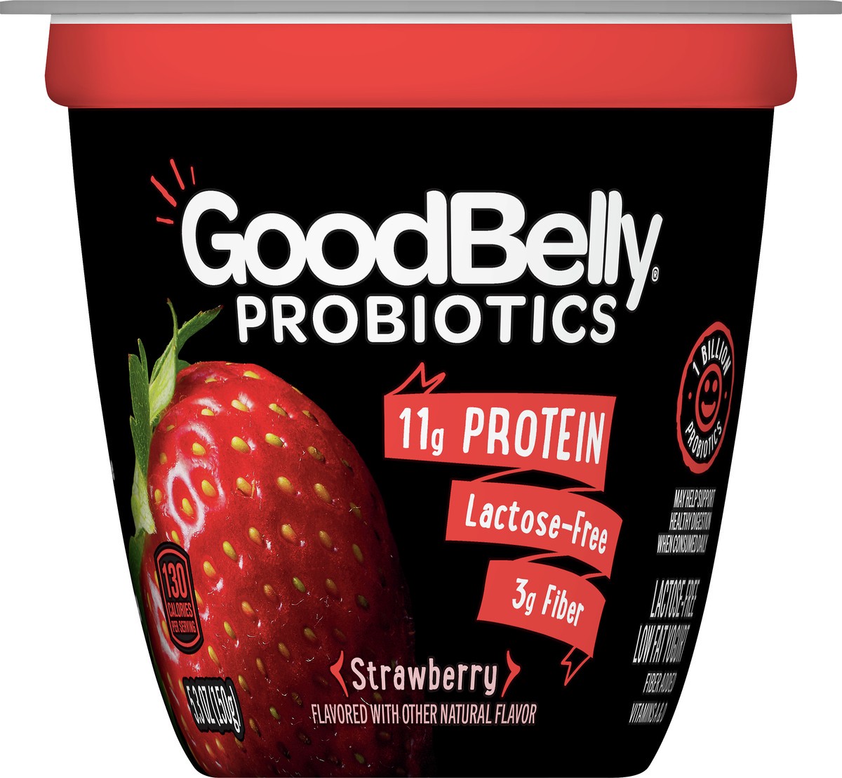 slide 6 of 9, GoodBelly Probiotics Lactose Free Low Fat Strawberry Yogurt 5.3 oz, 5.3 oz