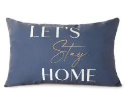 Broyhill Sit On The Porch Indigo & White Outdoor Throw Pillow