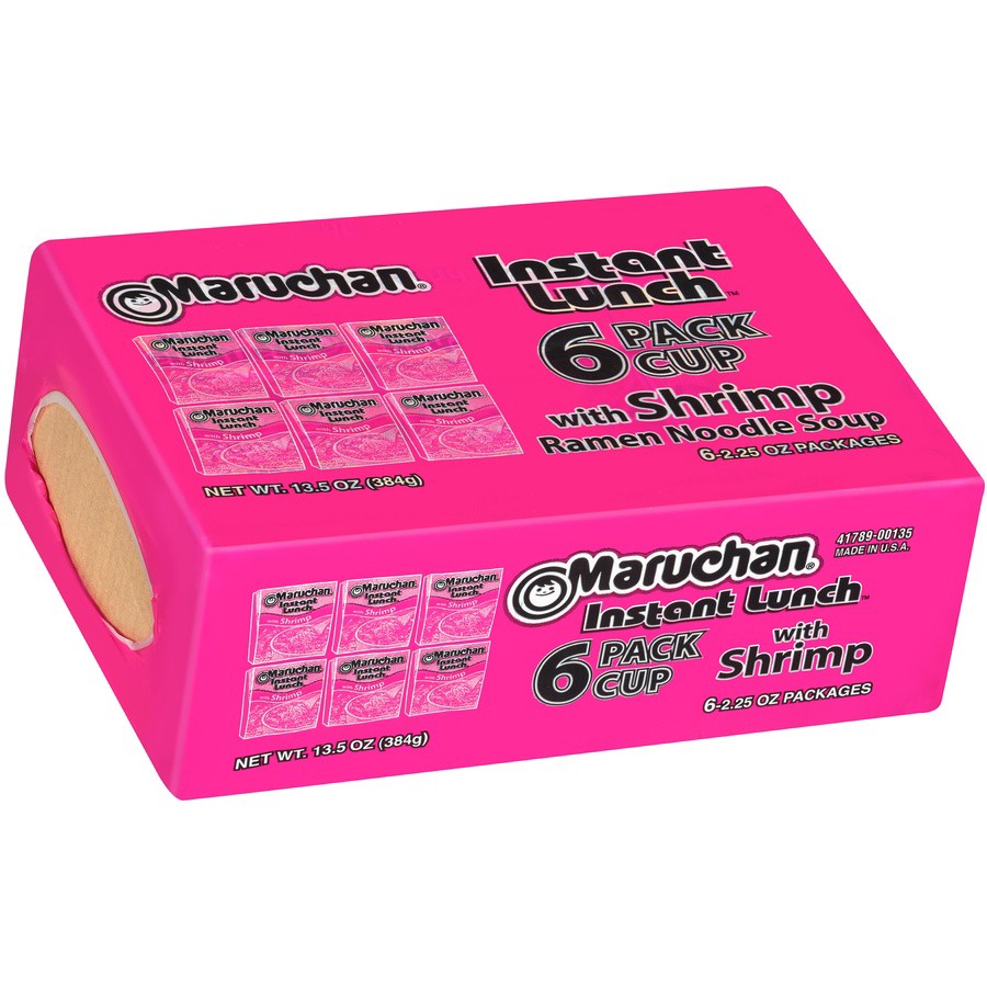 slide 7 of 8, Maruchan Instant Lunch Ramen Noodle Soup with Shrimp, 6 ct; 2.25 oz