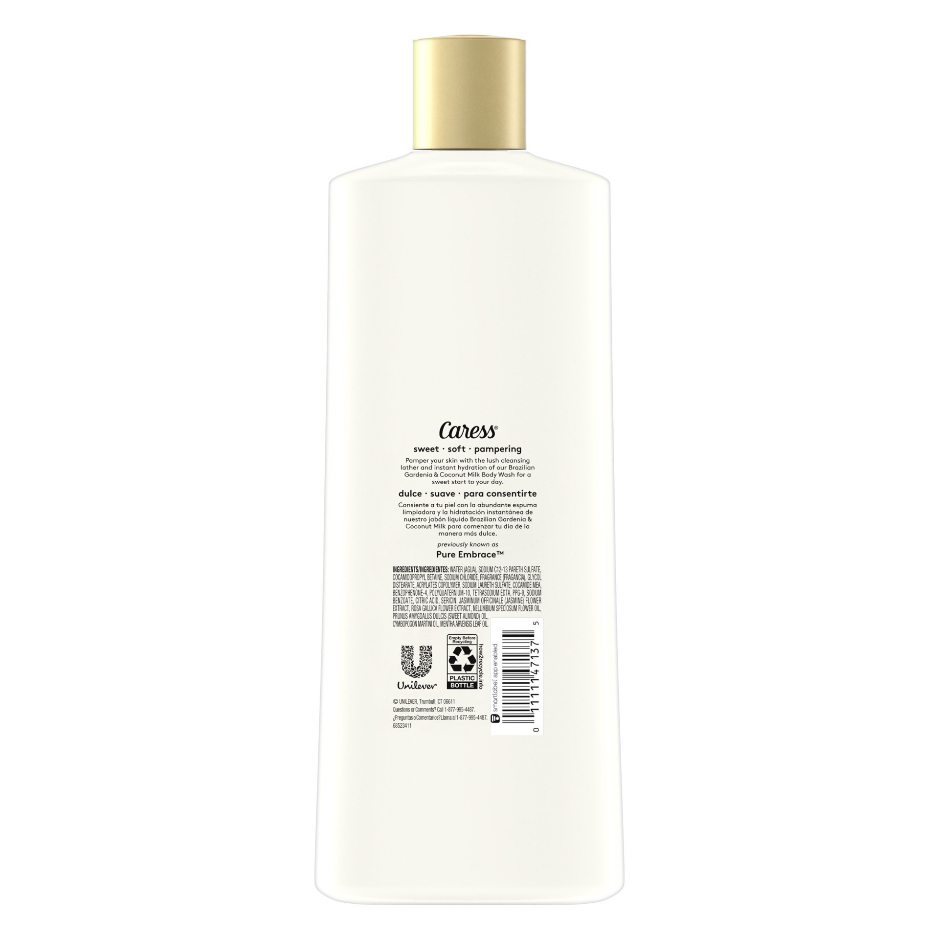 slide 3 of 4, Caress Bdy Wash Pure Embrace, 18 fl oz