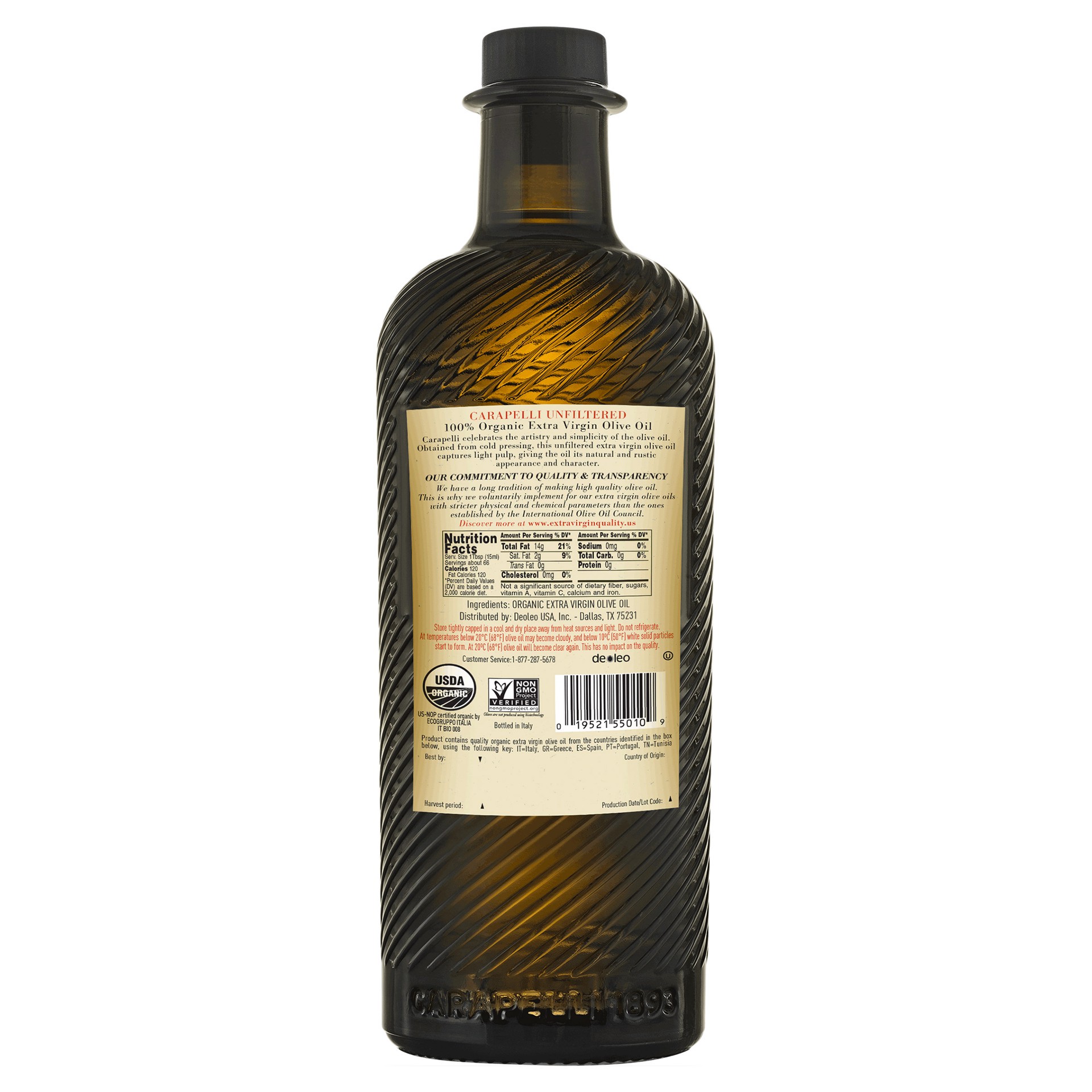 Carapelli Unfiltered Organic Extra Virgin Olive Oil 33.8 oz Shipt