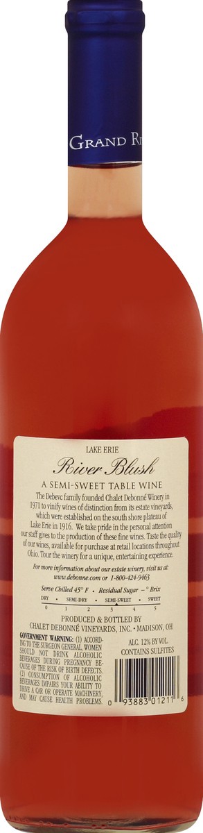 slide 4 of 8, Chalet Debonne Wine, Semi-Sweet, River Blush, Grand River Valley, 1 ct
