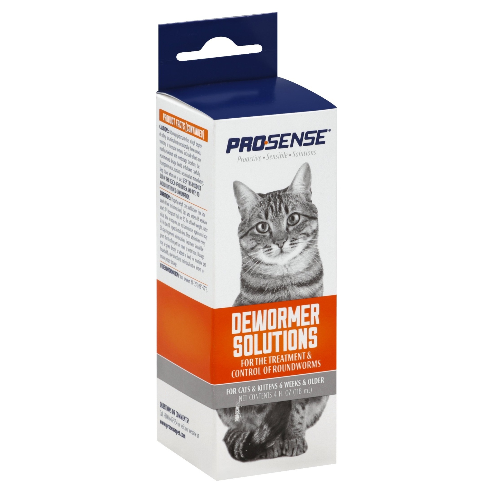 slide 1 of 1, Pro-Sense Dewormer Solutions For Cats, 4 fl oz