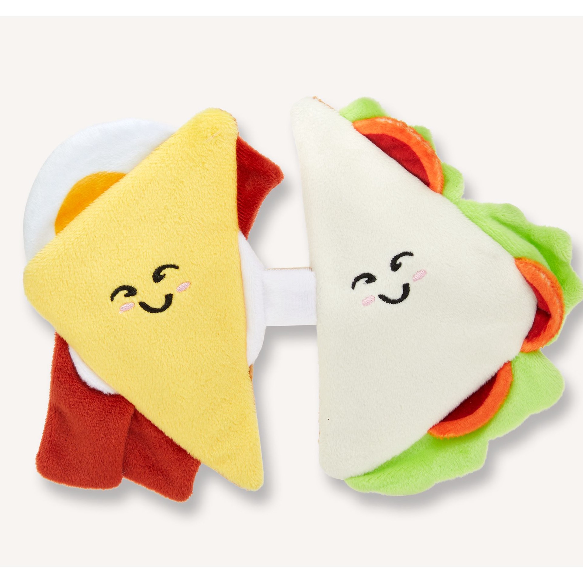 Joyhound Crazy Comfy Sandwich Pals Flattie Dog Toy - Crinkle, Squeaker