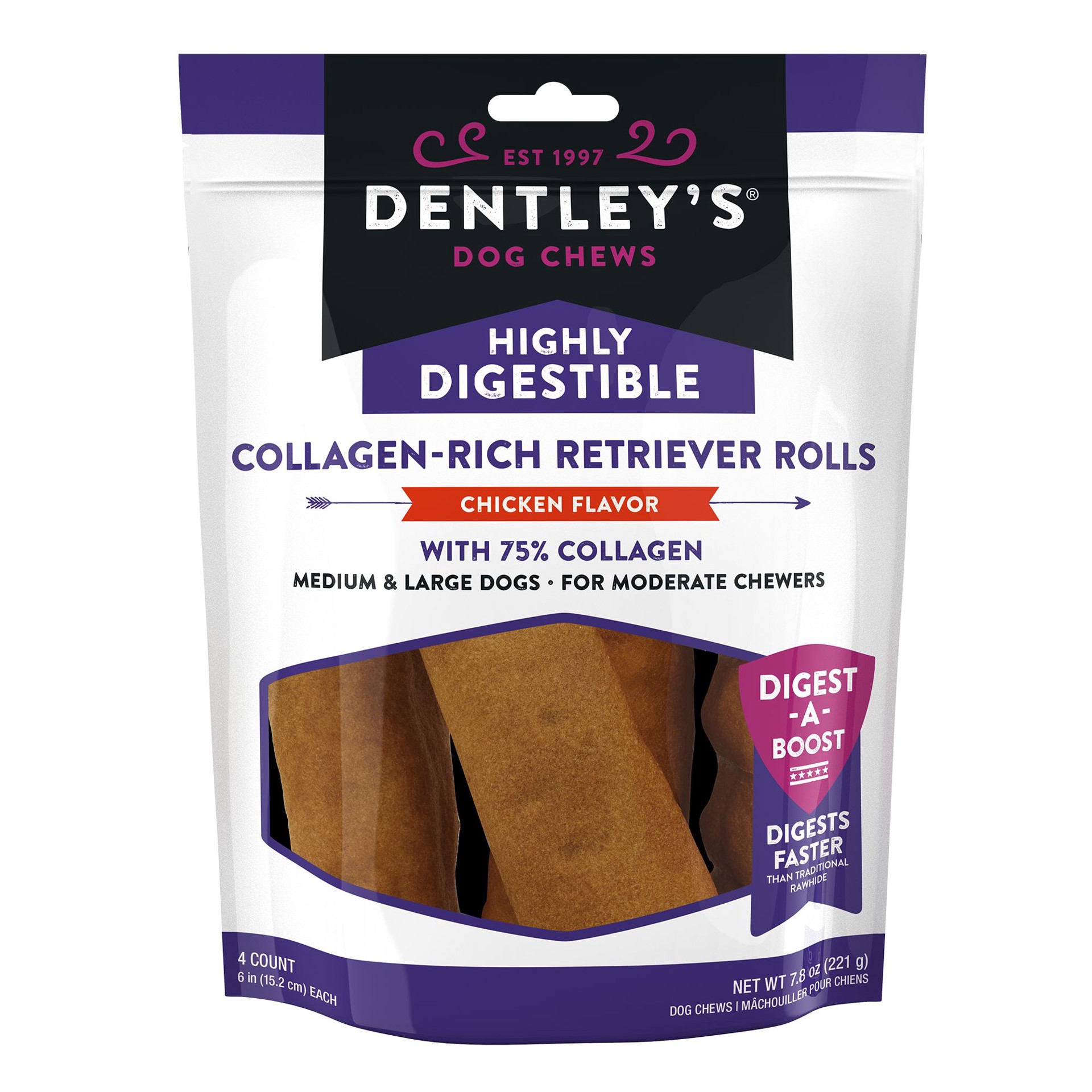 Dentley's Highly Digestable Collagen-Rich Retriever Rolls All Life ...