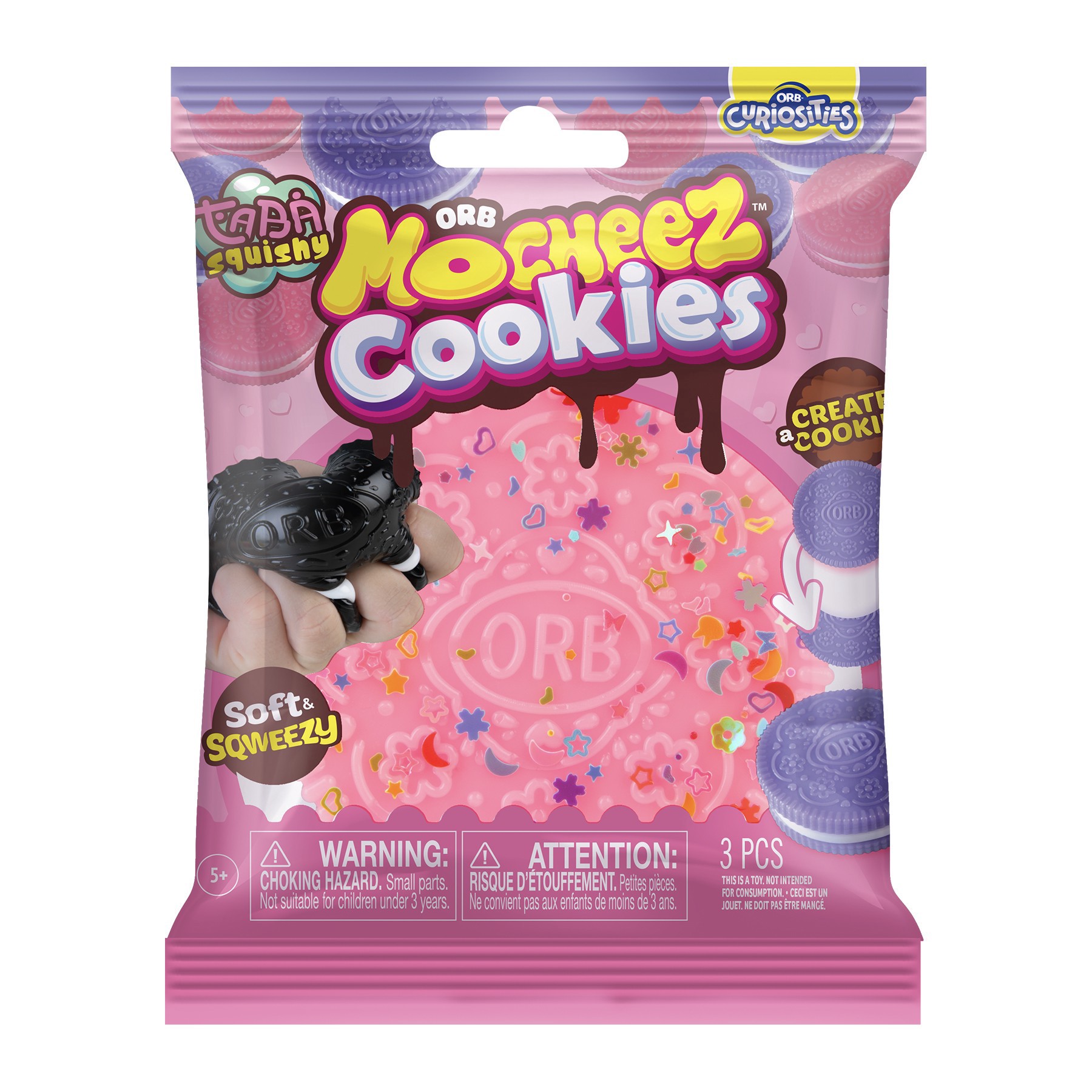 slide 7 of 8, Orb Factory Assorted Orb Mocheez Cookies Squishy Toy, 1pc., 2.5 in