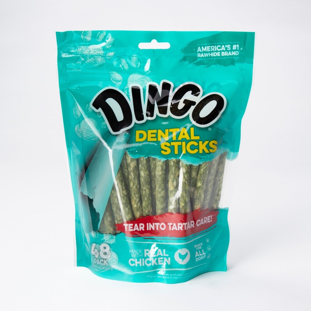 slide 3 of 3, Dingo Dental Sticks For Tartar Control Dog Treats, 48 ct