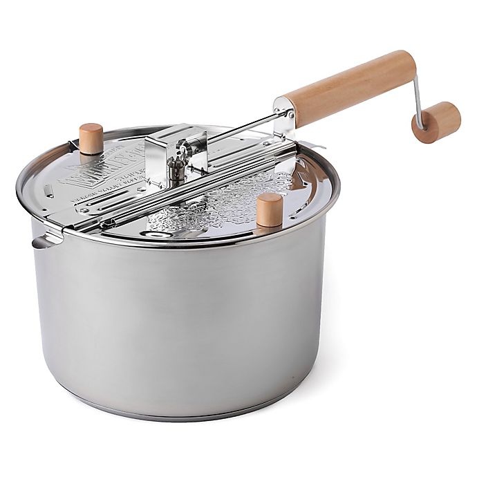 slide 1 of 2, Wabash Valley Farms Stainless Steel Whirley Pop Stovetop Popcorn Popper, 6 qt