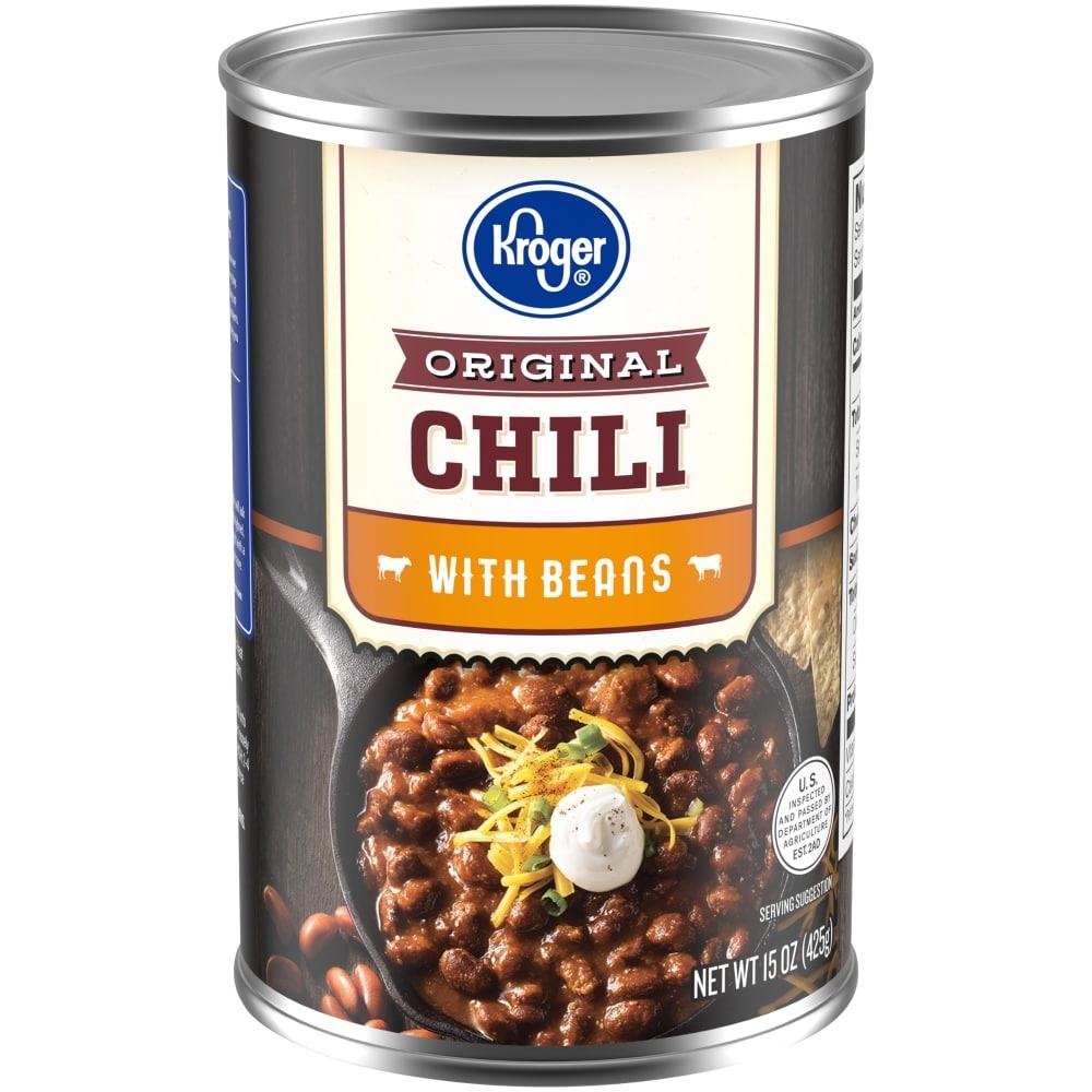 slide 1 of 1, Kroger Chili With Beans, 15 oz