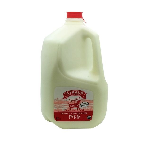 slide 1 of 1, Straus Family Creamery Organic Cream Top Whole Milk, 1 gal