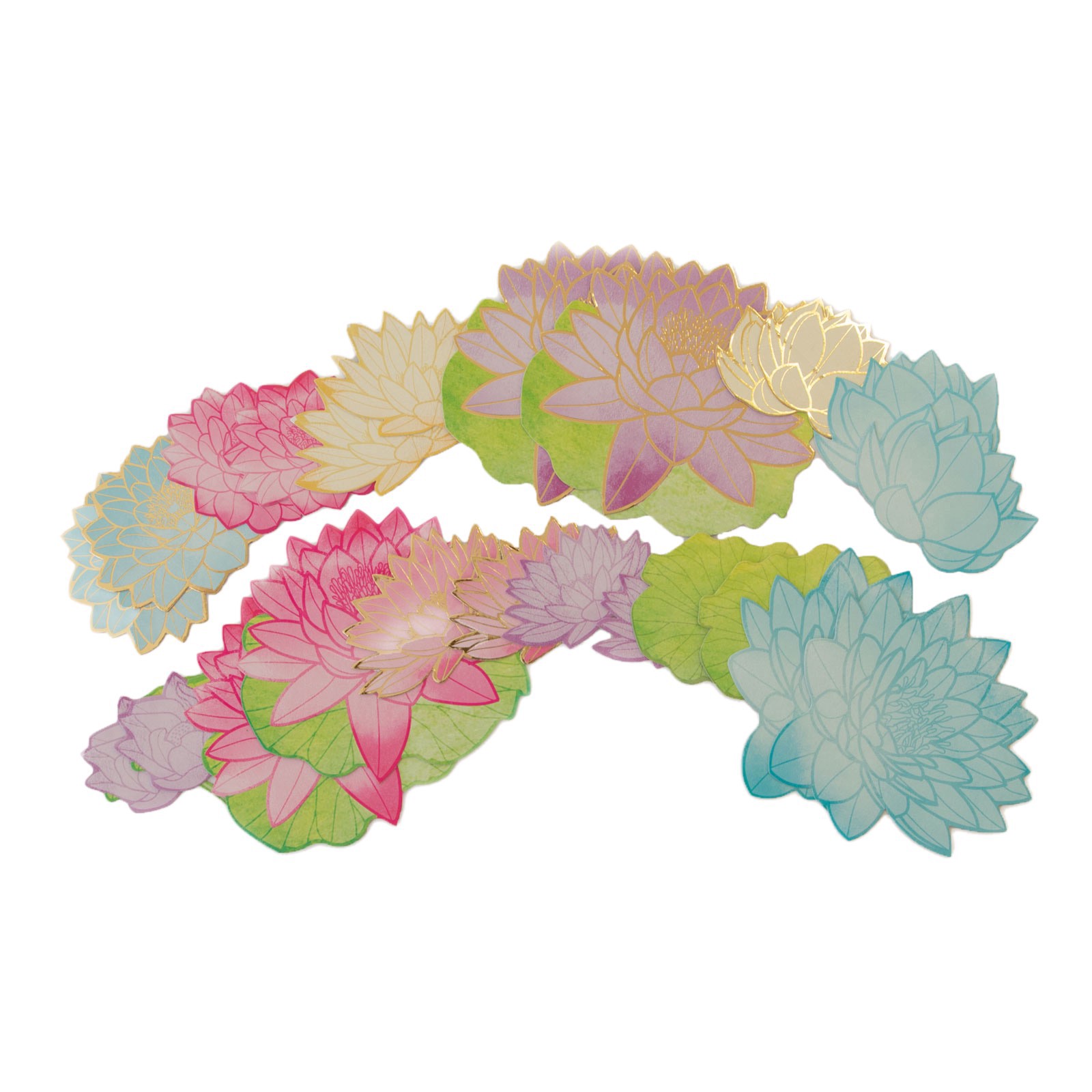slide 2 of 5, Lotus Flower Die Cut Stickers By Recollections, 4 in x 6 in