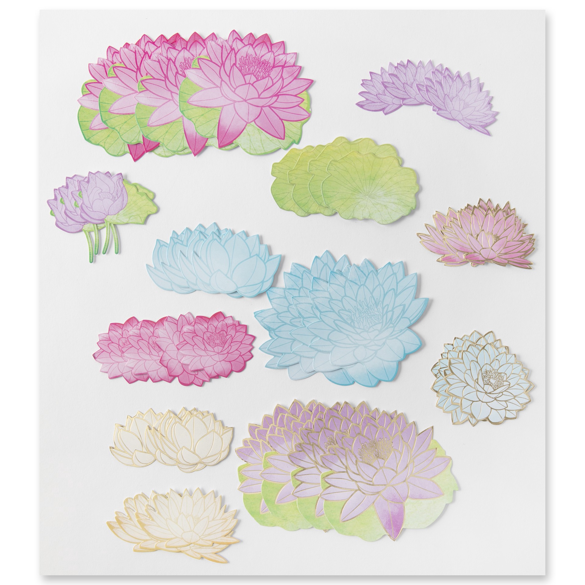 slide 3 of 5, Lotus Flower Die Cut Stickers By Recollections, 4 in x 6 in