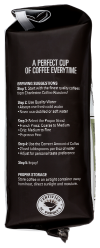 slide 2 of 10, Charleston Coffee Roasters, Charleston Organic, Medium Roast Ground Coffee - 12 oz, 12 oz