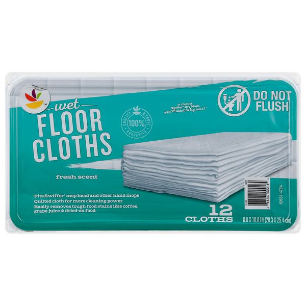slide 1 of 1, Giant Fresh Scent Wet Floor Cloths, 12 ct