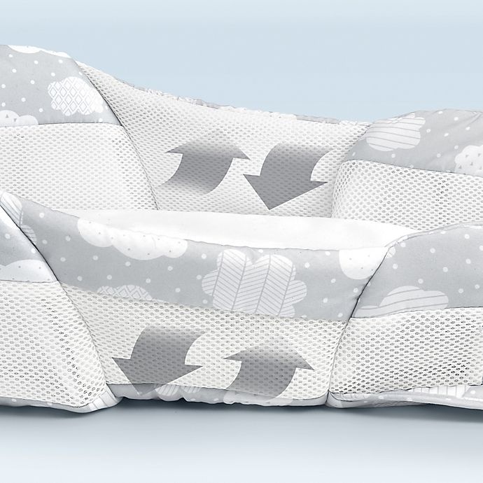 slide 3 of 5, Baby DelightSnuggle NestHarmony Portable Infant Sleeper - Silver Clouds, 1 ct