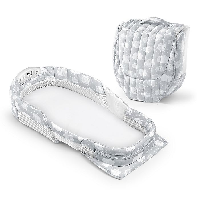 slide 1 of 5, Baby DelightSnuggle NestHarmony Portable Infant Sleeper - Silver Clouds, 1 ct