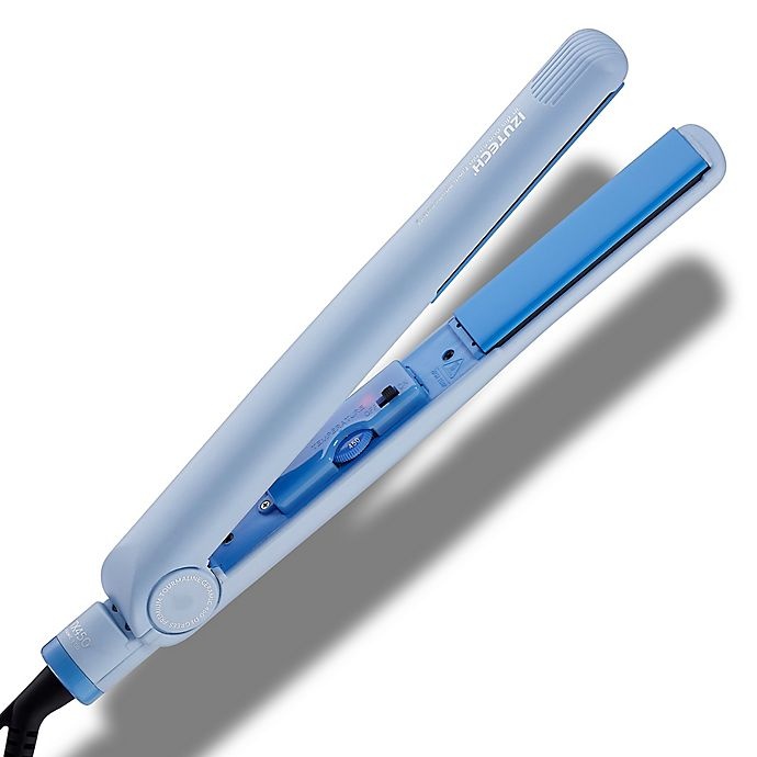 slide 2 of 2, IZUTECH Two-Tone Flat Iron Straightener - Blue, 1 in