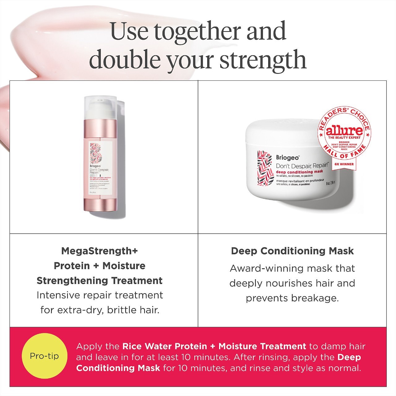 slide 3 of 10, Briogeo Don't Despair, Repair! Deep Conditioning Hair Mask 8 oz/ 237 mL, 8 oz/ 237 ml