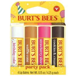 Burt's Bees Assorted Lip Balms Party Pack 4 Each