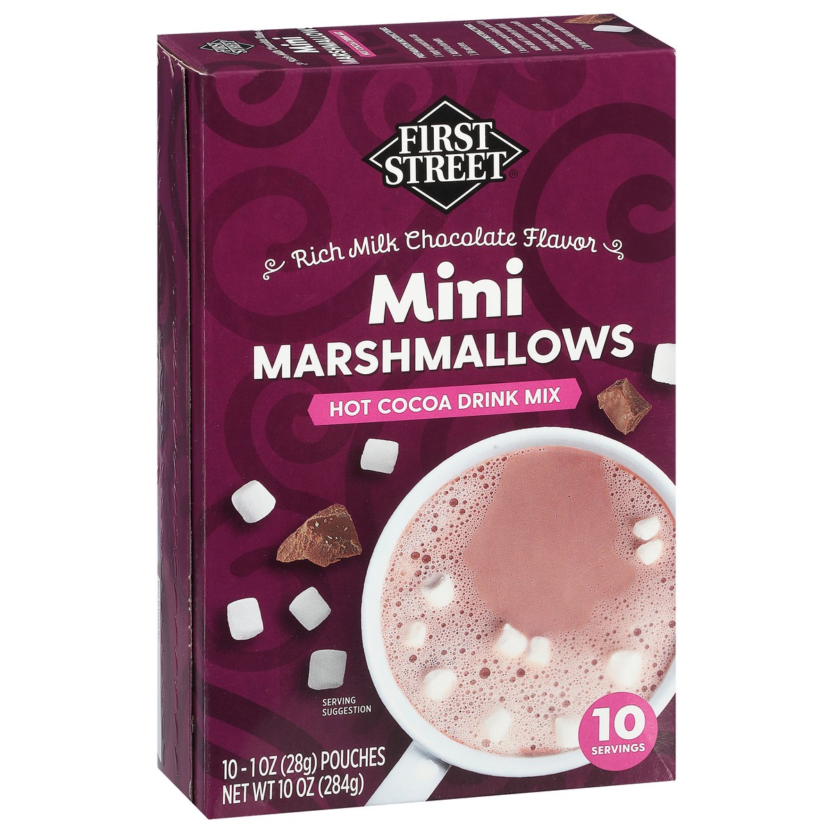 slide 17 of 17, First Street Hot Cocoa Mix Wmini Marshmallow, 10 oz