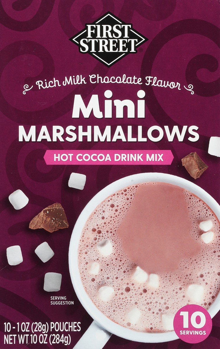 slide 8 of 17, First Street Hot Cocoa Mix Wmini Marshmallow, 10 oz