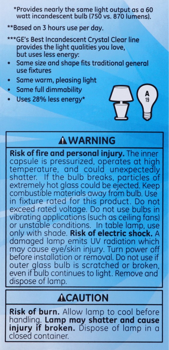 slide 7 of 9, GE Crystal Clear 43 Watts Halogen Light Bulbs 2 ea, 2 ct
