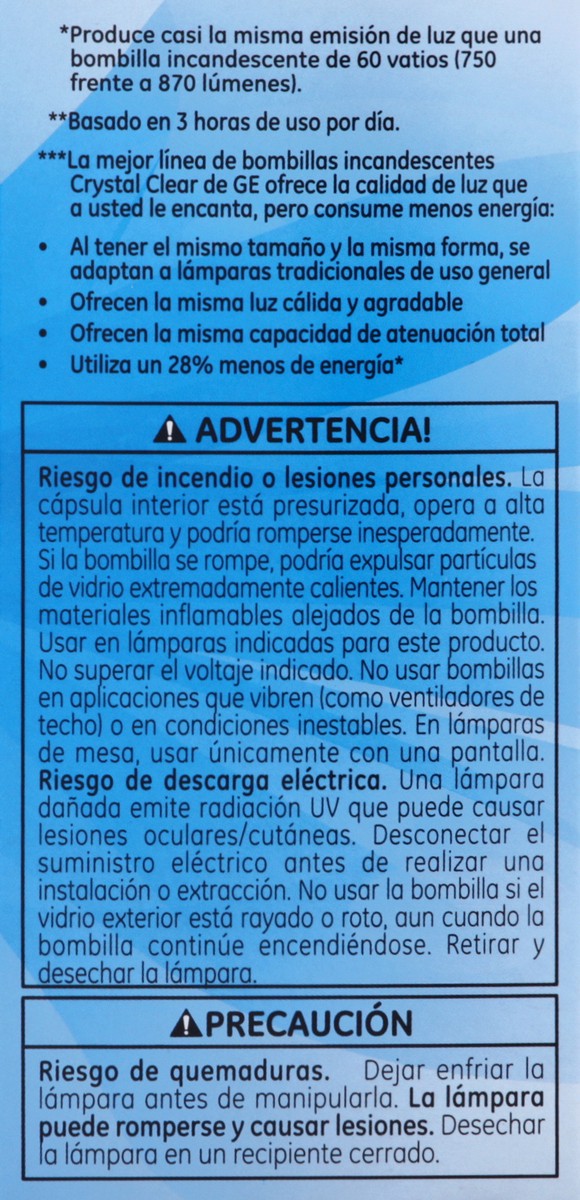 slide 8 of 9, GE Crystal Clear 43 Watts Halogen Light Bulbs 2 ea, 2 ct