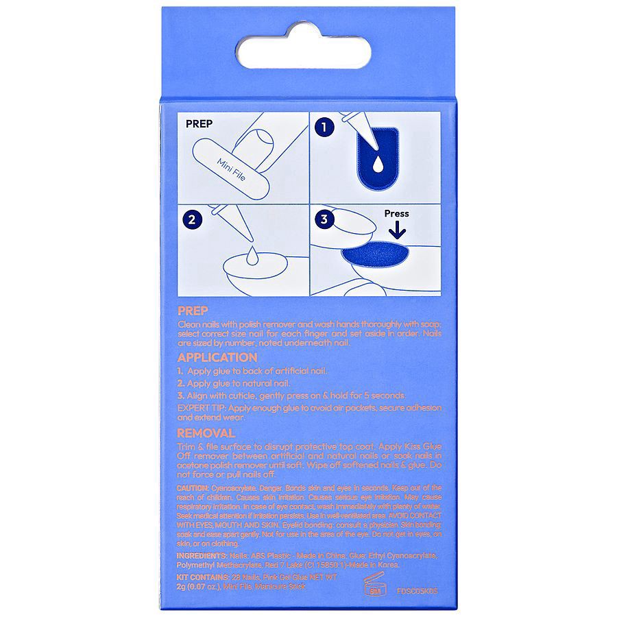 slide 4 of 5, Kiss Glue-On Nails - Dancin, 28 ct