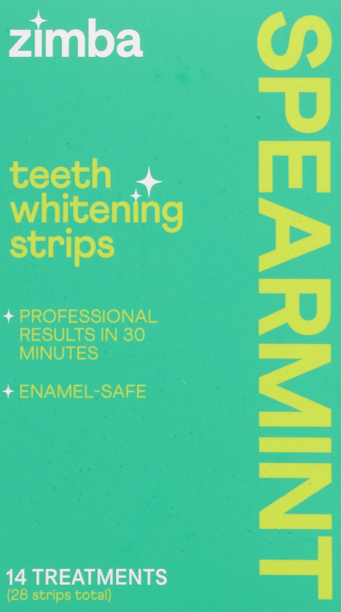 slide 6 of 13, Zimba Spearmint Teeth Whitening Strips 14 Each, 14 ct