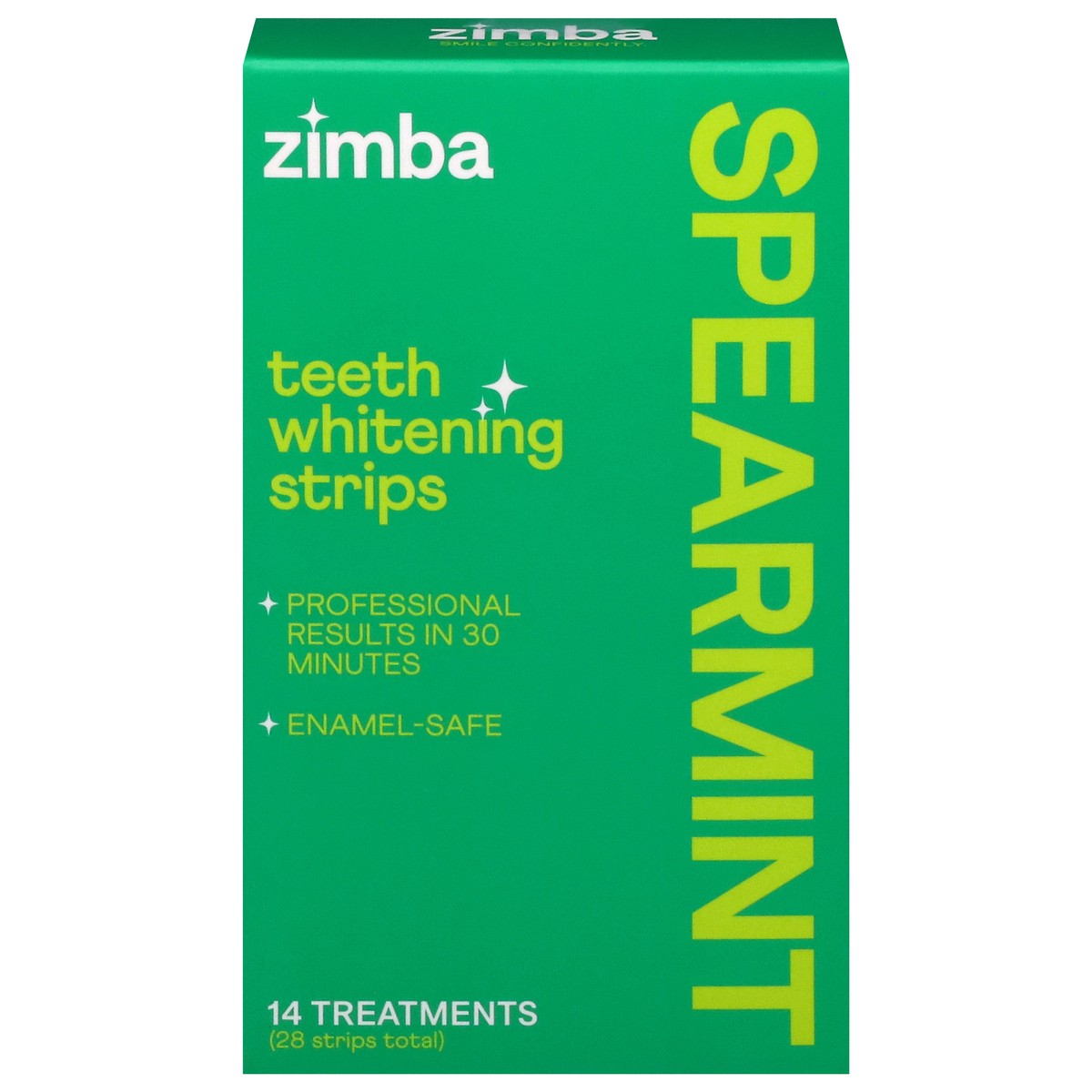 slide 1 of 13, Zimba Spearmint Teeth Whitening Strips 14 Each, 14 ct