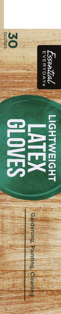 slide 6 of 6, Essential Everyday Disposable Latex Gloves, 30 ct