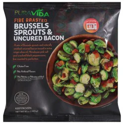 PuraVida Fire Roasted Brussels Sprouts & Uncured Bacon 10 oz