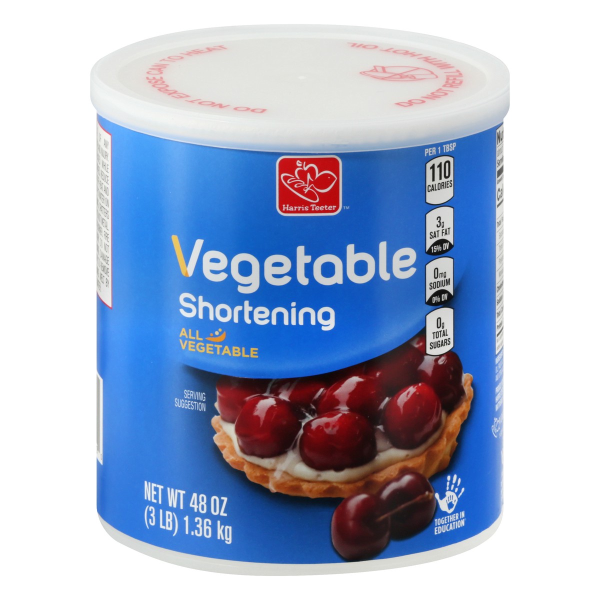 slide 1 of 10, Harris Teeter Vegetable Shortening, 48 oz