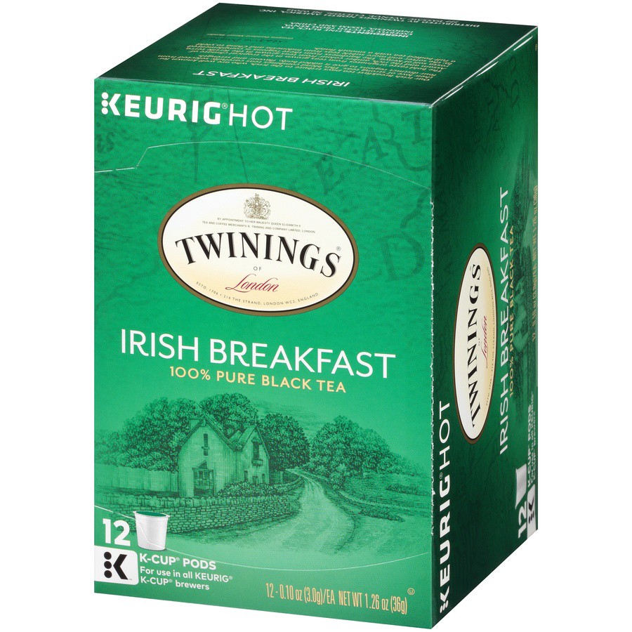 slide 3 of 7, Twinings Irish Breakfast 100% Pure Black Tea, 12 ct