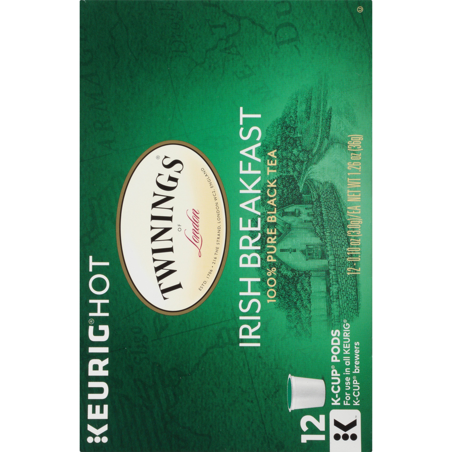 slide 5 of 7, Twinings Irish Breakfast 100% Pure Black Tea, 12 ct