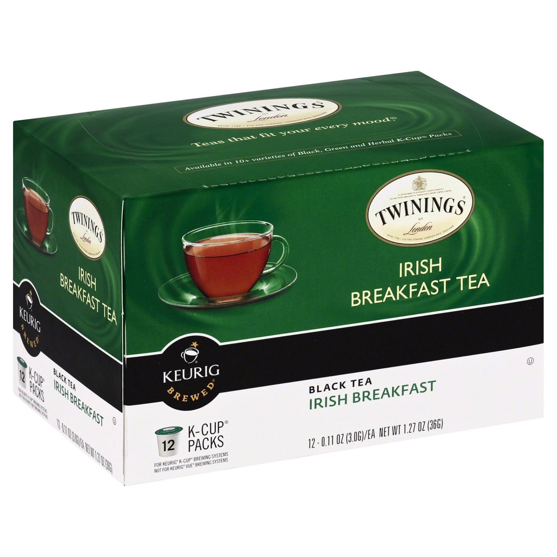 slide 1 of 7, Twinings Irish Breakfast 100% Pure Black Tea, 12 ct