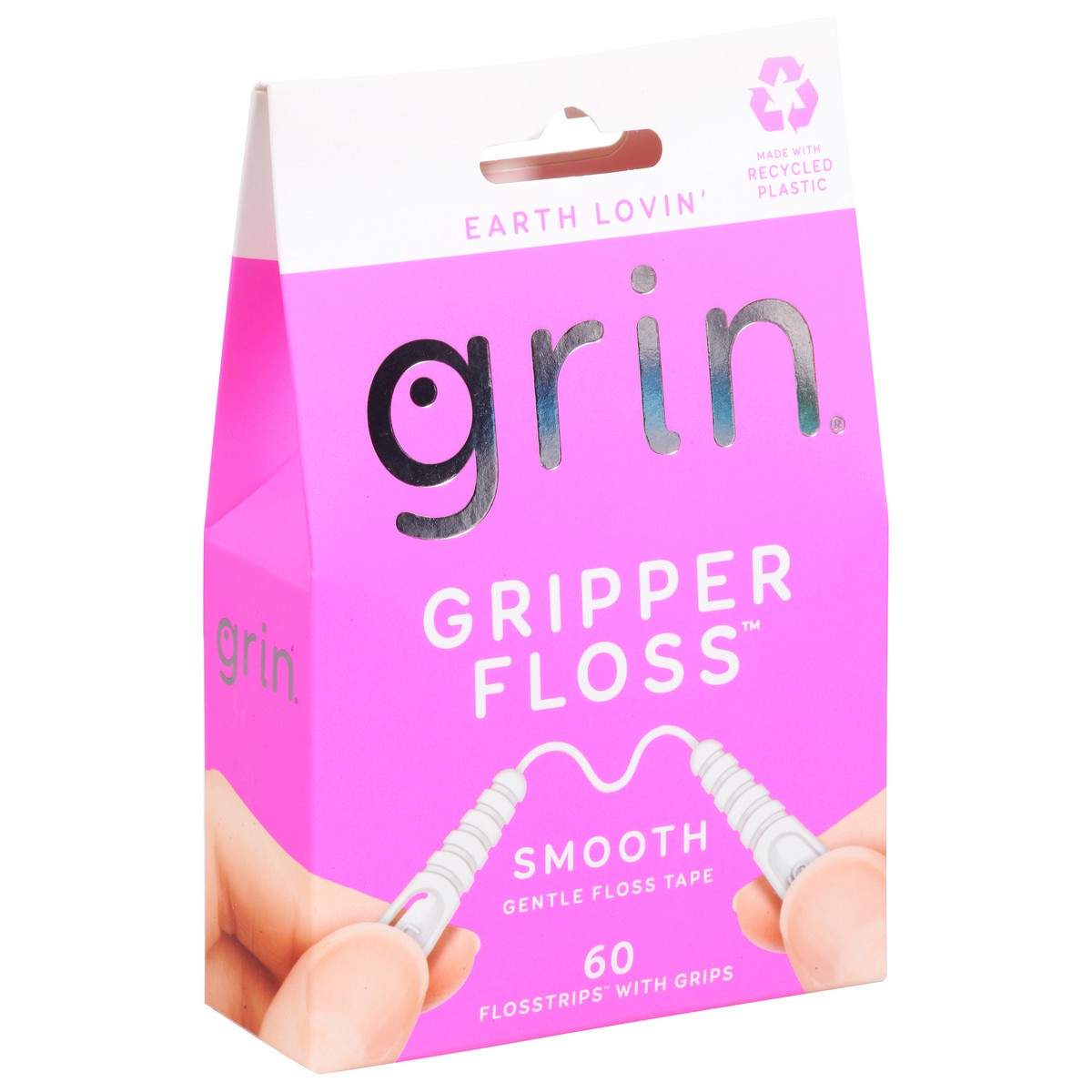 slide 10 of 11, Grin Gripper Floss Smooth Flosstrips with Grips 60 ea, 60 ct