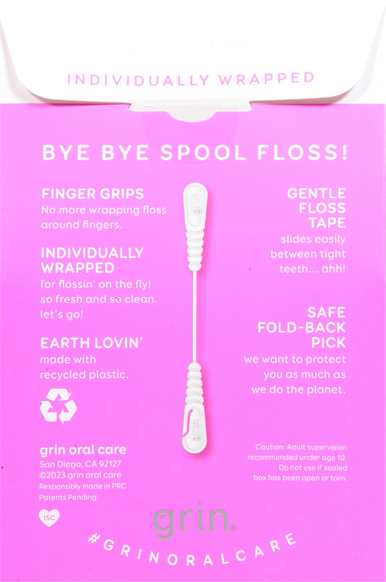 slide 11 of 11, Grin Gripper Floss Smooth Flosstrips with Grips 60 ea, 60 ct