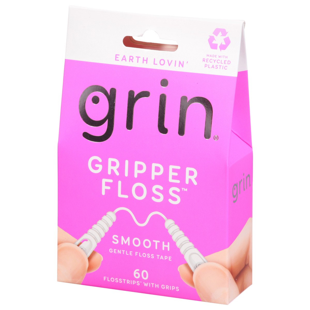 slide 8 of 11, Grin Gripper Floss Smooth Flosstrips with Grips 60 ea, 60 ct