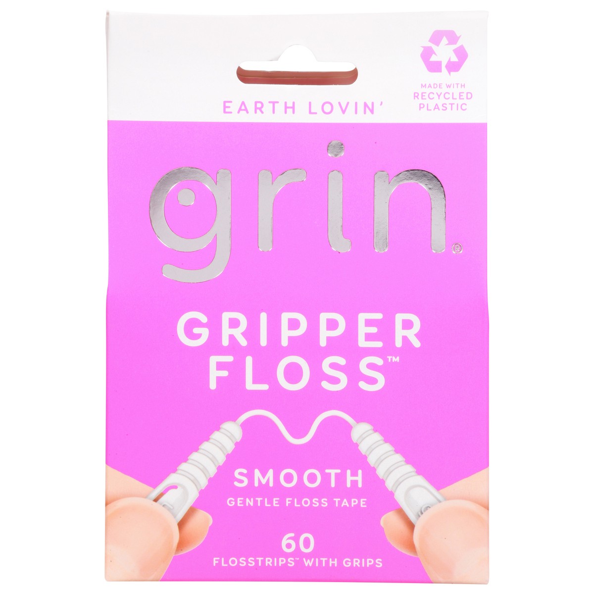 slide 3 of 11, Grin Gripper Floss Smooth Flosstrips with Grips 60 ea, 60 ct