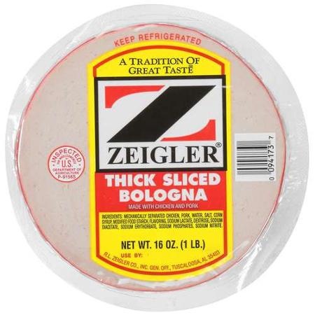 slide 1 of 1, Zeigler Sliced Bologna, 16 oz
