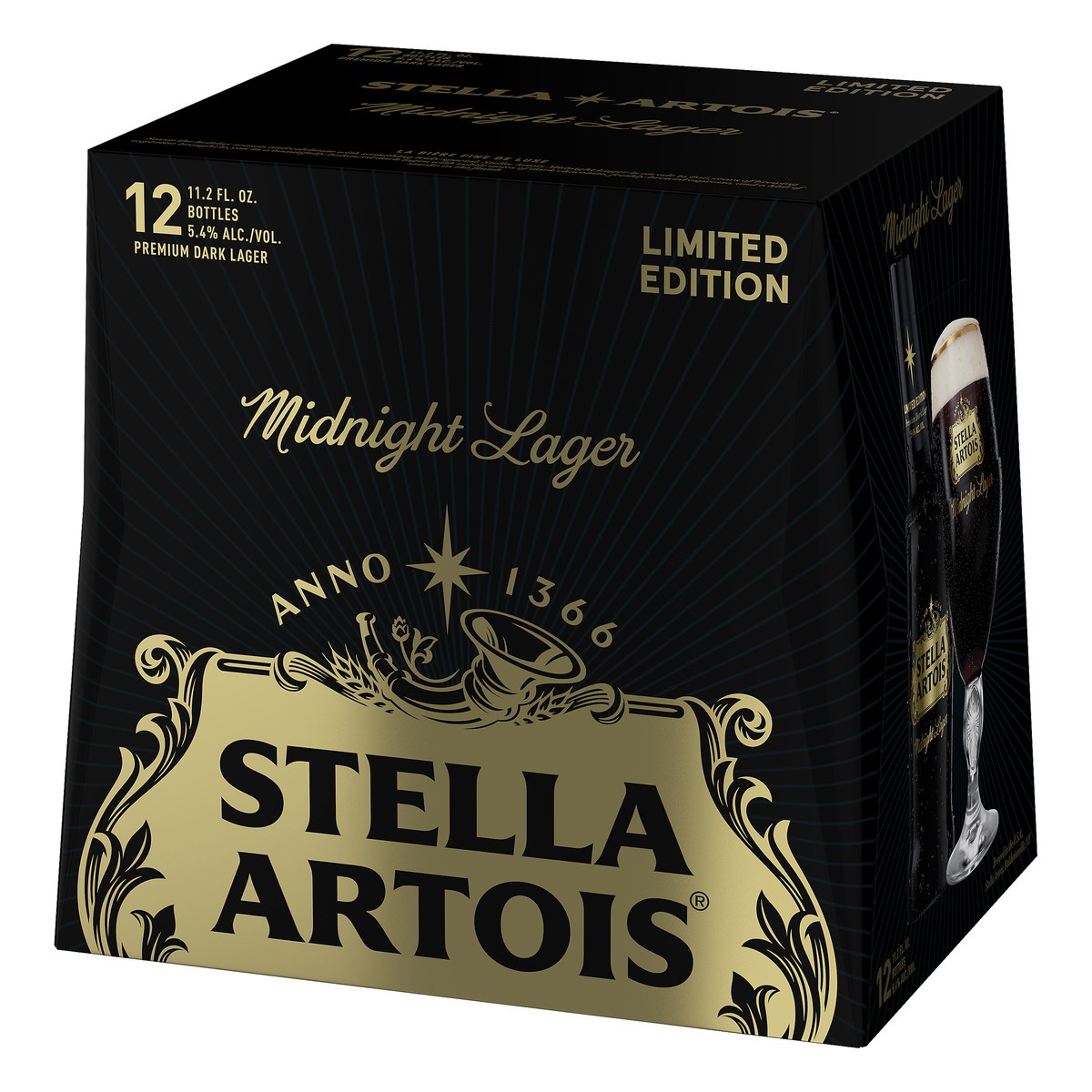 slide 7 of 9, Stella Artois Midnight Lager Beer 12 ea, 12 ct