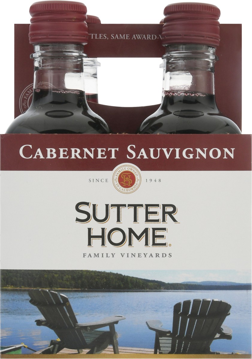 slide 3 of 9, Sutter Home Cabernet Sauvignon 4 - 187 ml Bottles, 4 ct; 187 ml