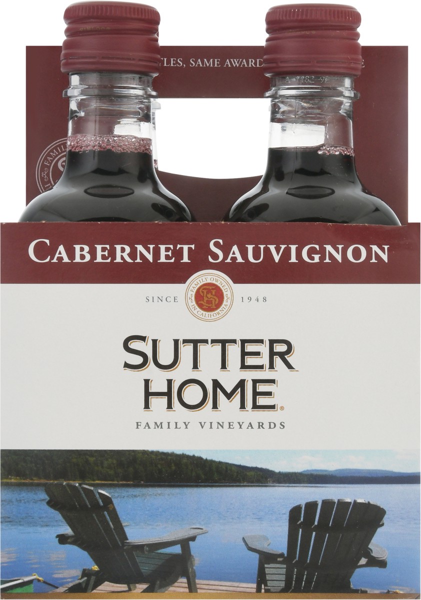 slide 1 of 9, Sutter Home Cabernet Sauvignon 4 - 187 ml Bottles, 4 ct; 187 ml