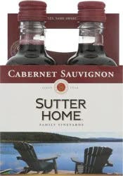 Sutter Home Cabernet Sauvignon 4 - 187 ml Bottles